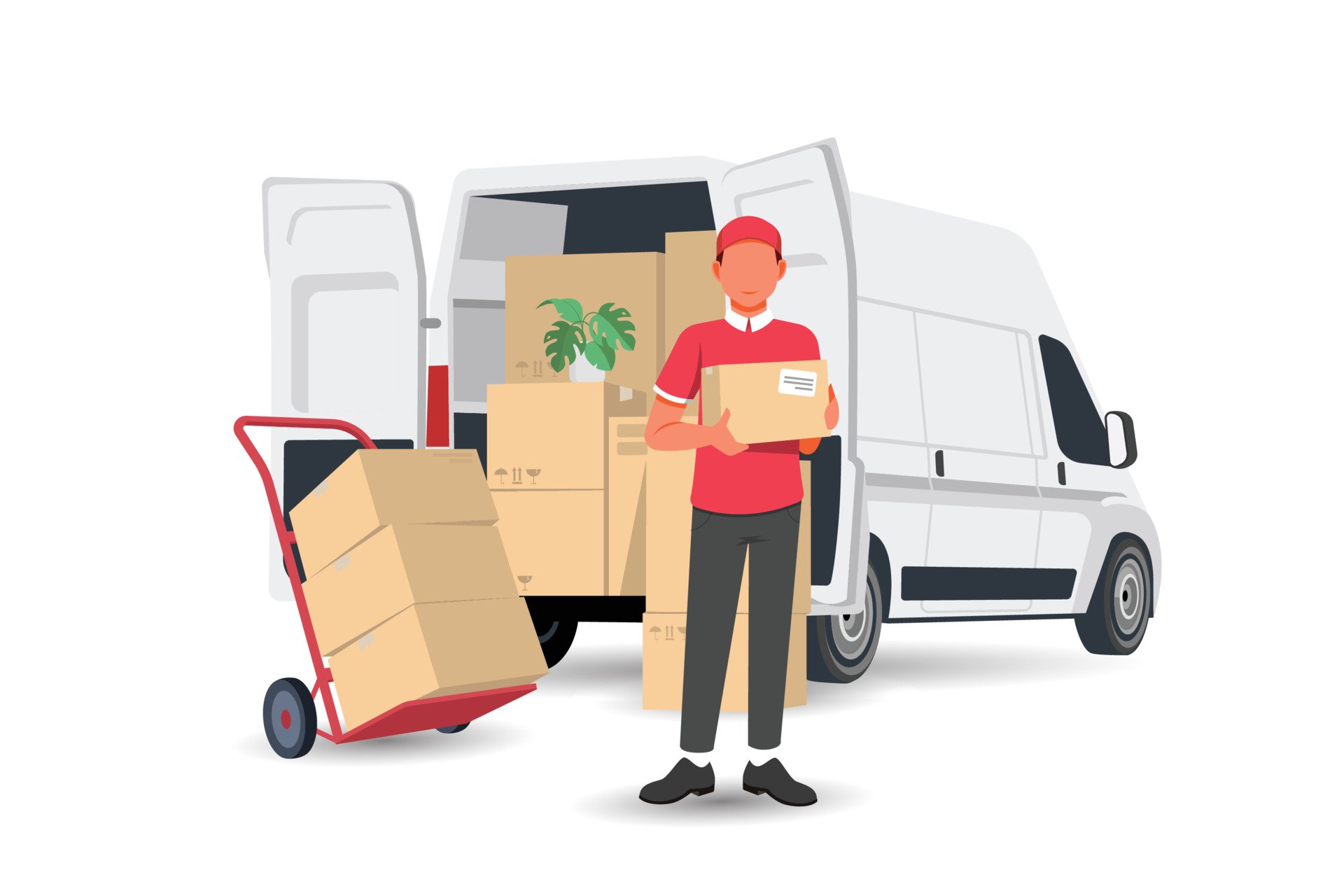 vecteezy_delivery-man-with-a-box-and-white-van-car-vector_7267454